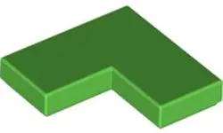 Bright Green Tile 2 x 2 Corner