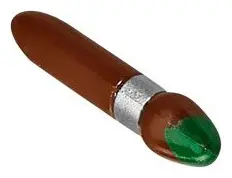 Reddish Brown Minifigure, Utensil Paint Brush with Silver Ferrule and Green Tip Pattern