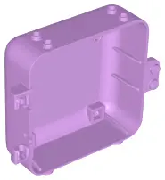 Medium Lavender Container, Box 3 x 8 x 6 2/3 Half Back