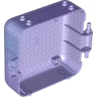 Satin Trans-Purple Container, Box 3 x 8 x 6 2/3 Half Front
