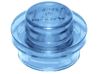 Trans-Medium Blue Plate, Round 1 x 1