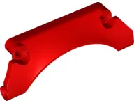 Red Technic, Panel Car Mudguard Arched #30 9 x 2 x 3 Straight Top