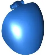 Blue Large Figure Armor, Round, Smooth with Bar Handle - Free Ends
