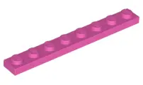 Dark Pink Plate 1 x 8