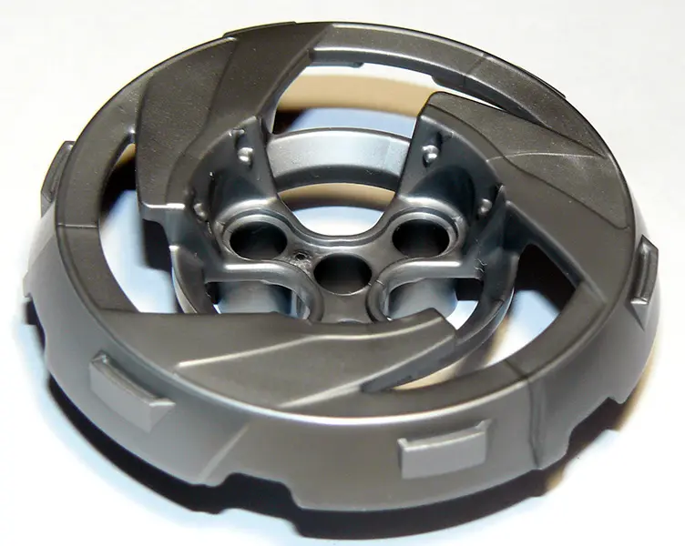 Flat Silver Wheel Cover 3 Mag Spoke with 4 Pin Holes