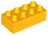 Bright Light Orange Duplo, Brick 2 x 4