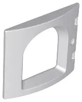 Light Bluish Gray Duplo Door / Window Pane 1 x 4 x 3 Curved Front with Rounded Pane