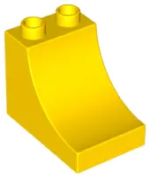 Yellow Duplo, Brick 2 x 3 x 2 Arch Inverted