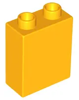 Bright Light Orange Duplo, Brick 1 x 2 x 2
