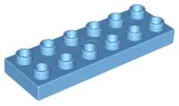 Medium Blue Duplo, Plate 2 x 6