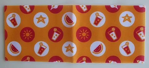 White Duplo, Cloth Blanket 8 x 20 cm with Orange and Red Picnic Pattern