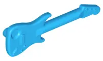 Dark Azure Minifigure, Utensil Musical Instrument, Guitar Electric