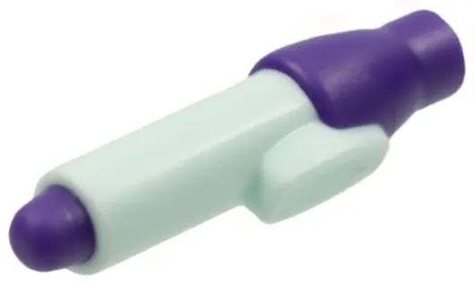 Light Aqua Minifigure, Utensil Pen with Molded Dark Purple Tip and Cap Pattern