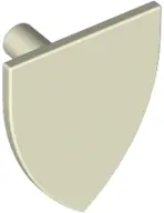Glow In Dark White Minifigure, Shield Triangular Short