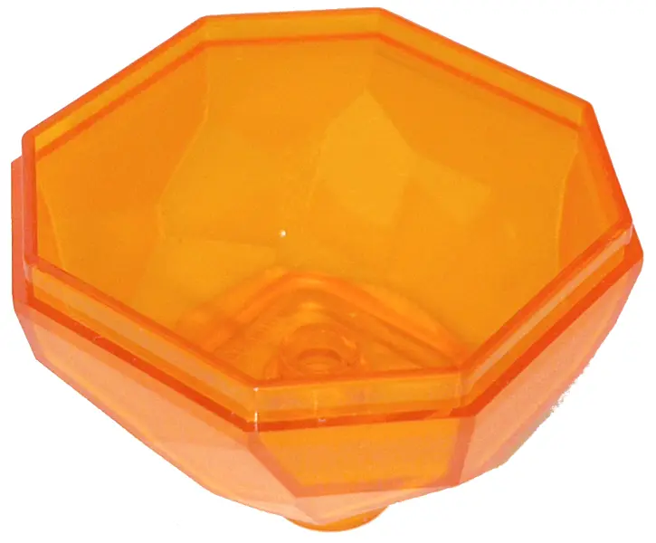 Trans-Orange Rock 4 x 4 Octagonal Boulder, Bottom
