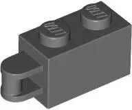 Bluish Gray Brick, Modified 1 x 2 with Bar Handle on End - Bar Flush with Edge