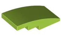 Lime Slope, Curved 4 x 2