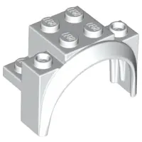 White Vehicle, Mudguard 4 x 2 1/2 x 2 1/3 with Arch Round