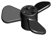 Black Propeller 3 Blade 3 Diameter with Axle Hole