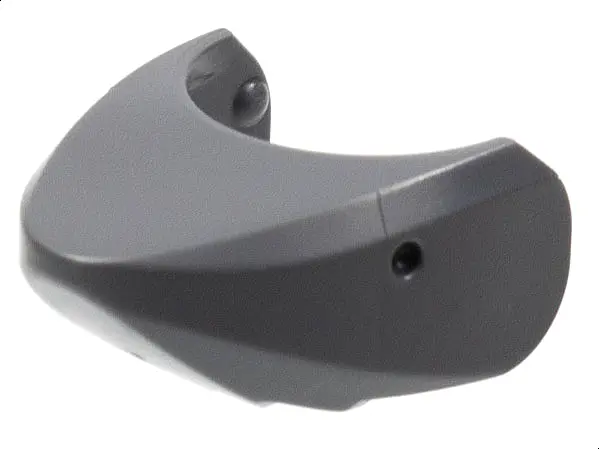 Dark Bluish Gray Shark Head with Rounded Nose and Debossed Eyes