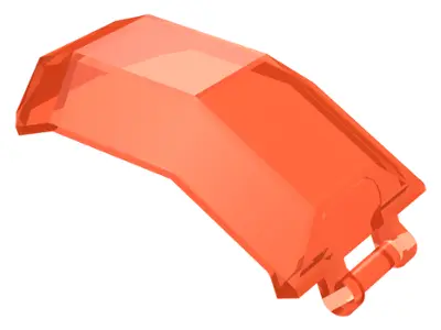 Trans-Neon Orange Windscreen 4 x 4 x 4 2/3 with Bar Handle