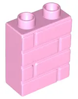 Bright Pink Duplo, Brick 1 x 2 x 2 with Masonry Profile