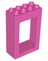 Dark Pink Duplo Door / Window Frame 2 x 4 x 5