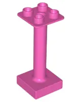 Dark Pink Duplo Support Column 2 x 2 x 4 Round