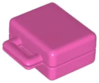 Dark Pink Duplo Utensil Suitcase with Plain Front and Back