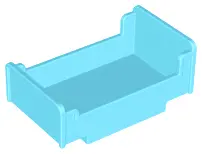 Medium Azure Duplo, Furniture Bed 3 x 5 x 1 2/3