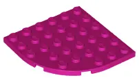 Magenta Plate, Round Corner 6 x 6