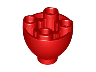 Red Brick, Round 2 x 2 Dome Bottom with Studs