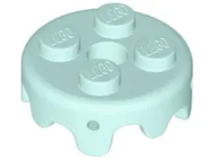 Light Aqua Frosting for 2 x 2 Cake with 4 Small Pin Holes