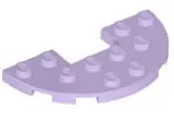 Lavender Plate, Round Half 3 x 6 with 1 x 2 Cutout