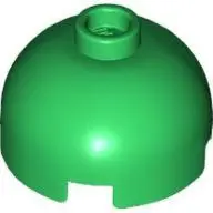 Green Brick, Round 2 x 2 Dome Top