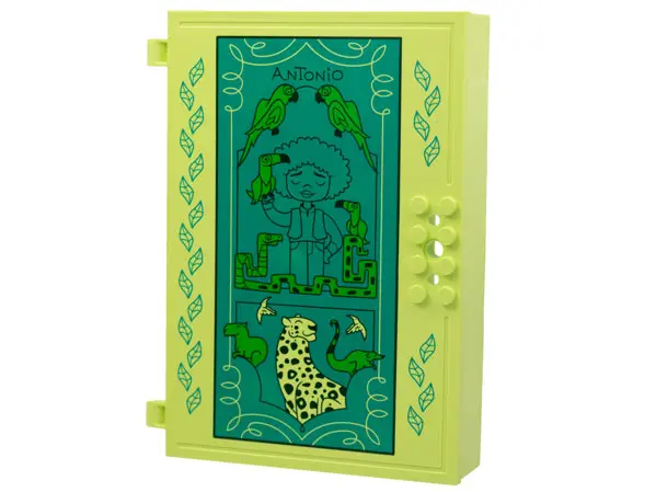Yellowish Green Container, Book Cover Half, 16 x 12 x 2 2/3 with Lock Compartment (Storybook Adventu