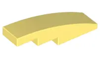 Bright Light Yellow Slope, Curved 4 x 1
