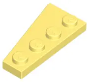 Bright Light Yellow Wedge, Plate 4 x 2 Right