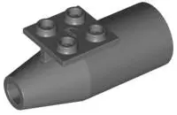 Dark Bluish Gray Engine, Smooth Large, 2 x 2 Thin Top Plate
