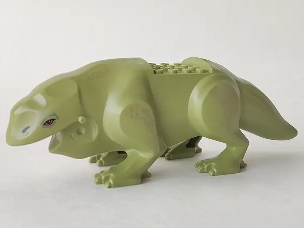 Olive Green Dewback Body, Claws and Short Tail with Eyes and Nostrils and Leg Spots Pattern 1