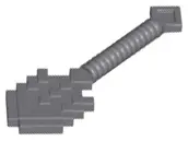 Dark Bluish Gray Minifigure, Utensil Shovel Pixelated (Minecraft)