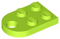 Lime Plate, Modified 2 x 3 with Hole
