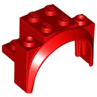 Red Vehicle, Mudguard 4 x 2 1/2 x 2 1/3 with Arch Round