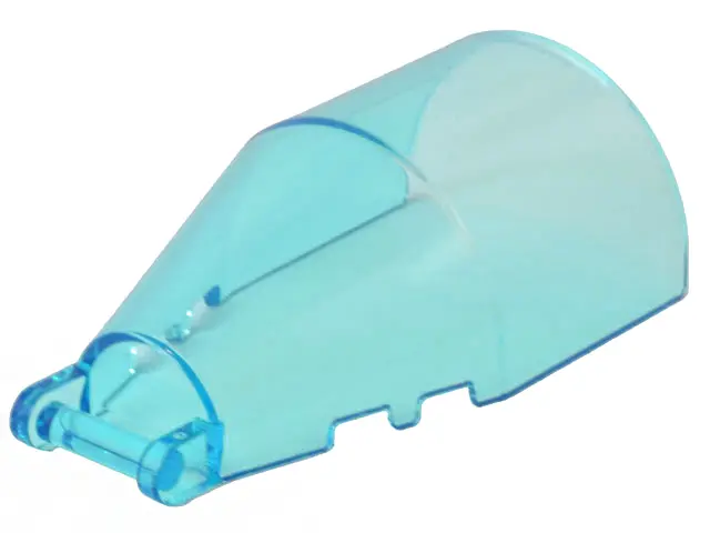 Trans-Light Blue Windscreen 6 x 4 x 2 Round with Bar Handle