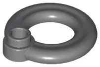 Dark Bluish Gray Minifigure, Utensil Flotation Ring (Life Preserver)