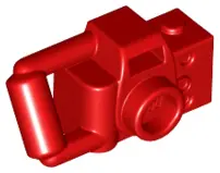 Red Minifigure, Utensil Camera Handheld Style with Extended Bar Handle