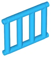 Dark Azure Bar 1 x 4 x 3 Grille with End Protrusions