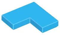 Dark Azure Tile 2 x 2 Corner