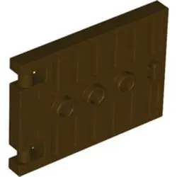 Dark Brown Door 1 x 5 x 3 with 3 Studs and Handle