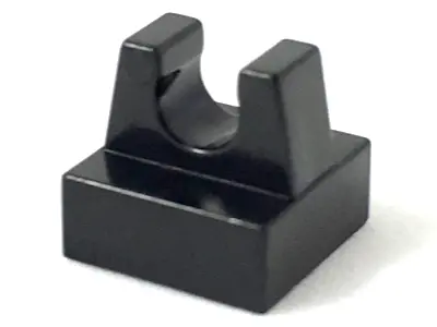 Black Tile, Modified 1 x 1 with Clip